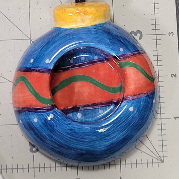 Set of 3 - Tea-light candle holder - ceramic - Hand Painted - Marianne Richmonds - Picture 14 of 16